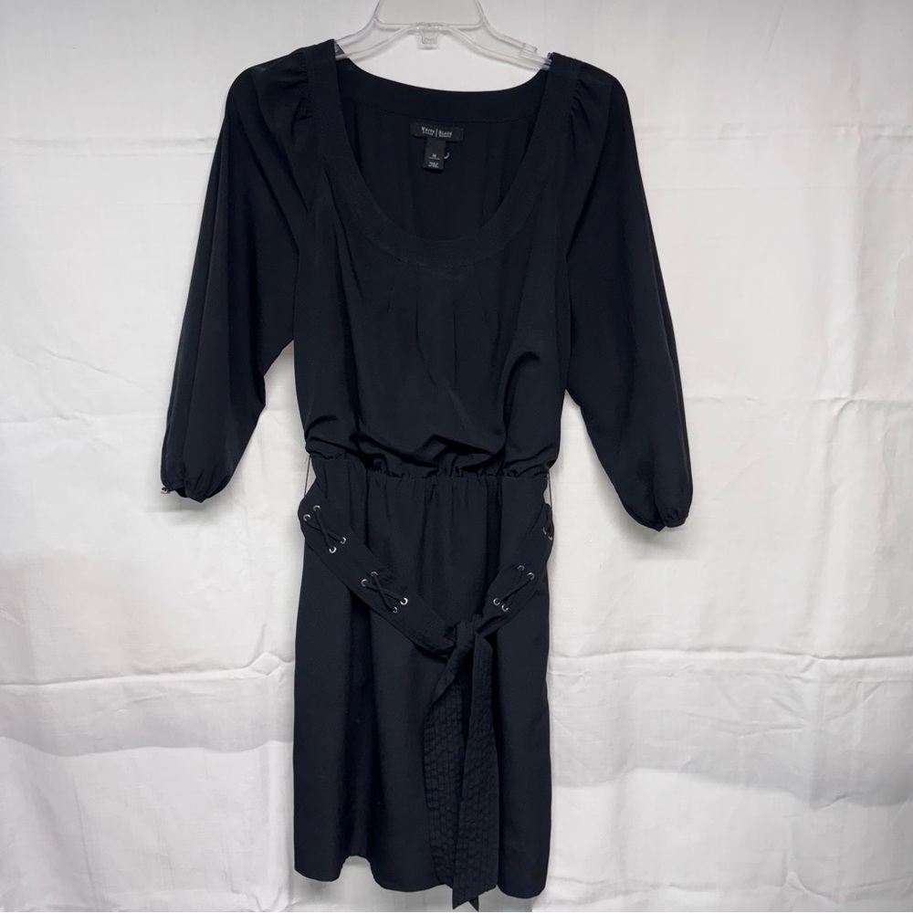 White House Black Market Elegant Black Long Sleeve Dress